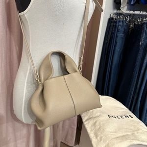Polene Numero Neuf Handbag  Taupe Mini Convertible Crossbody/ Top Handle Bag